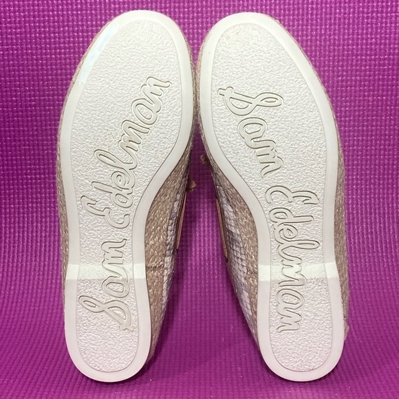 Sam Edelman NWOT Women's Snake-print Leather Boat Shoes - Size 6.5M - Picture 8 of 10